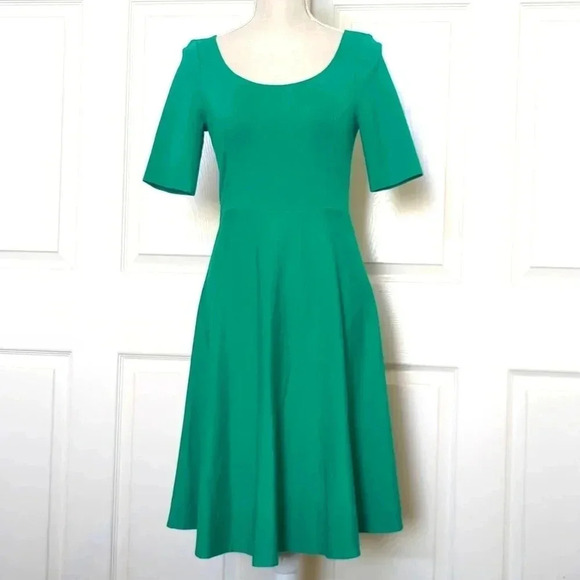 Kate Spade Green Ponte Knit Midi Short Sleeve Dress - Picture 2 of 7